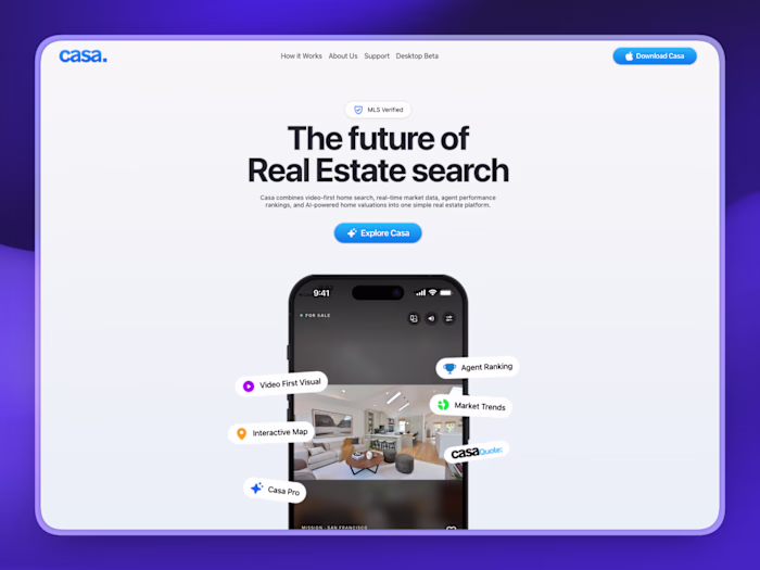 Casa. Real estate search that