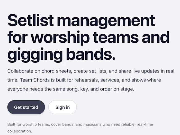Project: Team Chords (Launched 2025)
Role: