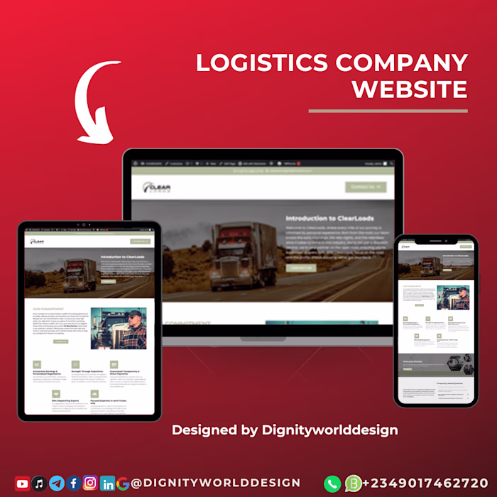 WordPress Logistics Website