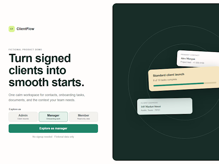 ClientFlow — Full-Stack Client Onboarding Platform