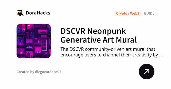 Community-Driven NFT Art Platform for DSCVR | Hackathon Winner