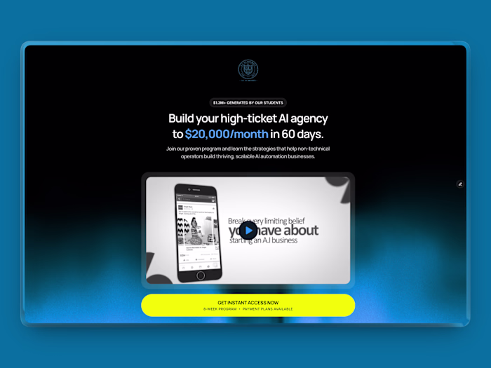 AI Academies — High-Ticket Application