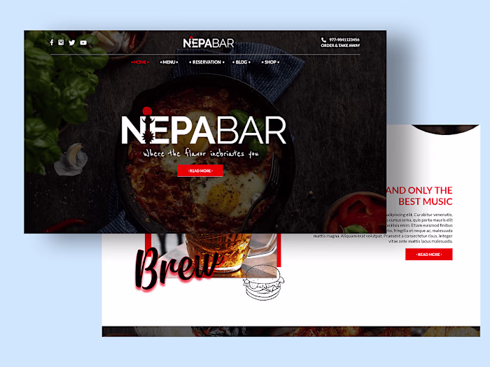 Restaurant Web UI Design 