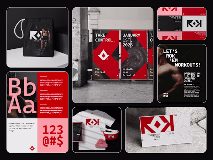 ROK Fitness Studio - Brand Identity