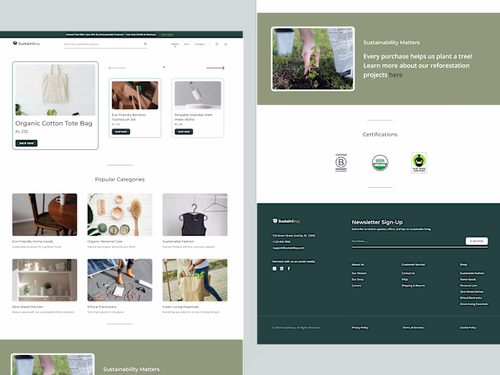 E-commerce Website for Sustainable Products