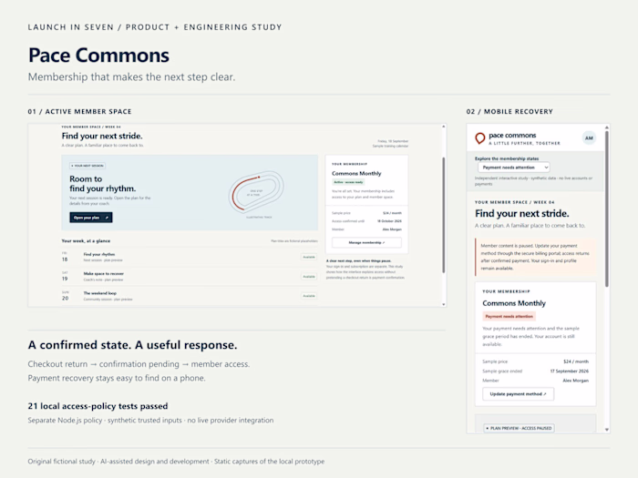 Pace Commons — Running Membership UX & Access Policy