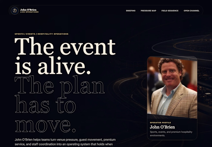 John O'Brien Live Operations: Client Website