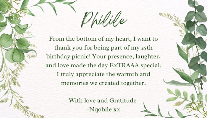 Thank you card