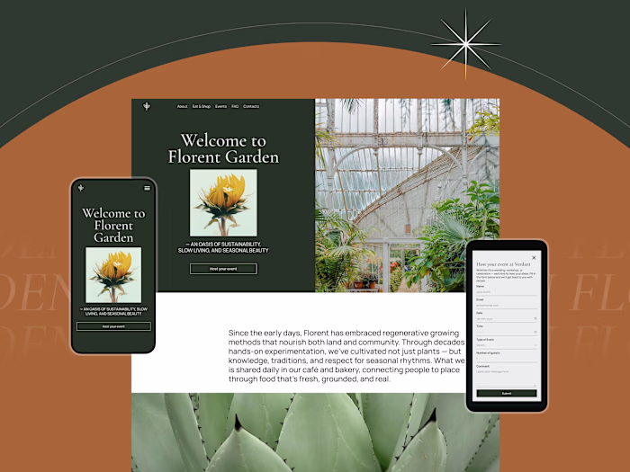 Florent — Framer Website Template for Natural Spaces