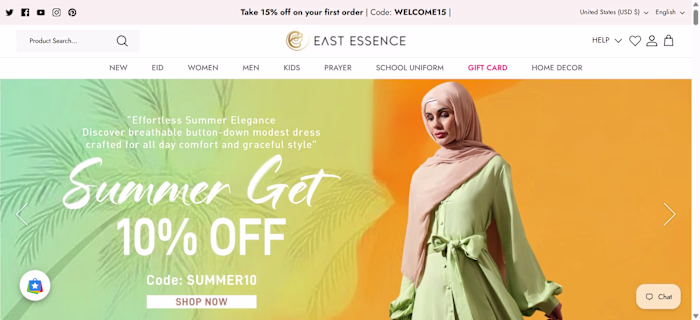 Shopify eCommerce Store for fashion industry.