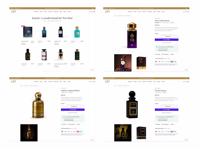 LXR Perfumes eCommerce Platform