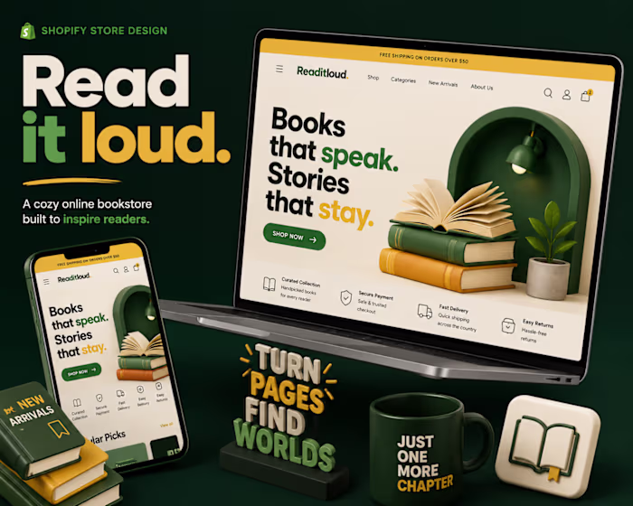 Readitloud | Shopify Bookstore Design