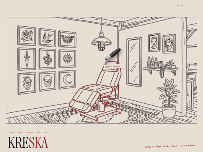 KRESKA — hand-drawn tattoo studio