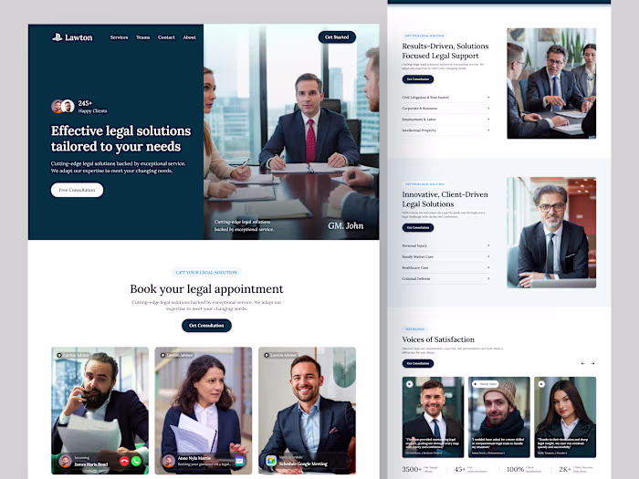Lawton – Legal Solutions Website | UIUX Design.