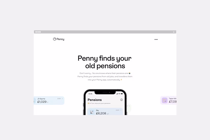 Brand identity for a Google-backed pensions disruptor Penny