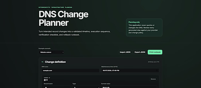 Replit DNS Change Planner
