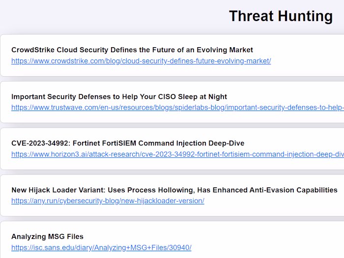 Automated Cybersecurity Report
Aggregator and Notifier