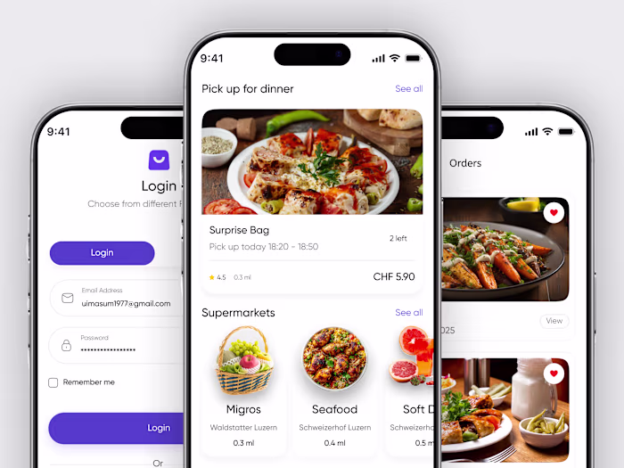 Here is my Grocery Mobile App UI | Clean & Fresh Food Delive...