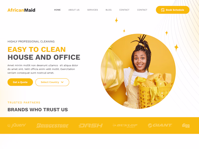 AfricanMaid Landing Page