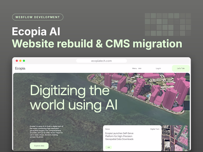 Ecopia AI Website Rebuild and CMS Migration