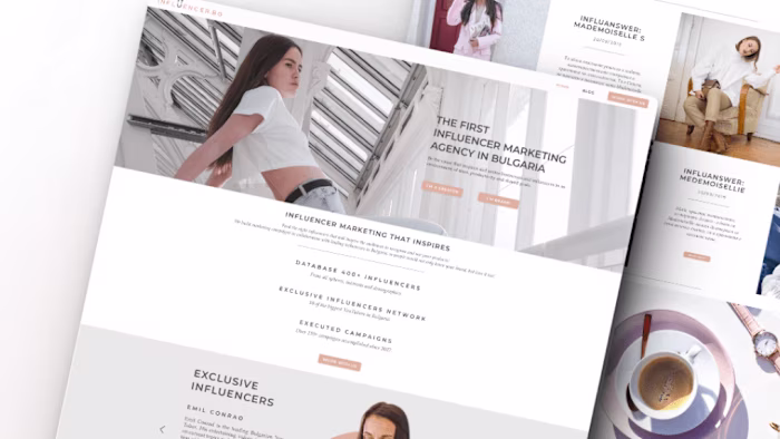 Influencer.bg - Website redesign