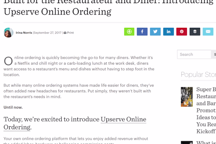 Blog copy sample
