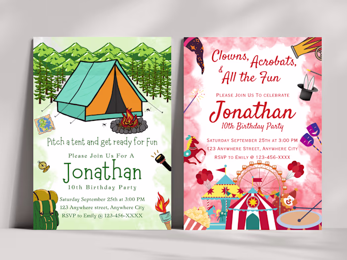 I Will Design Custom Design Birthday Invitation in 24hrs.
