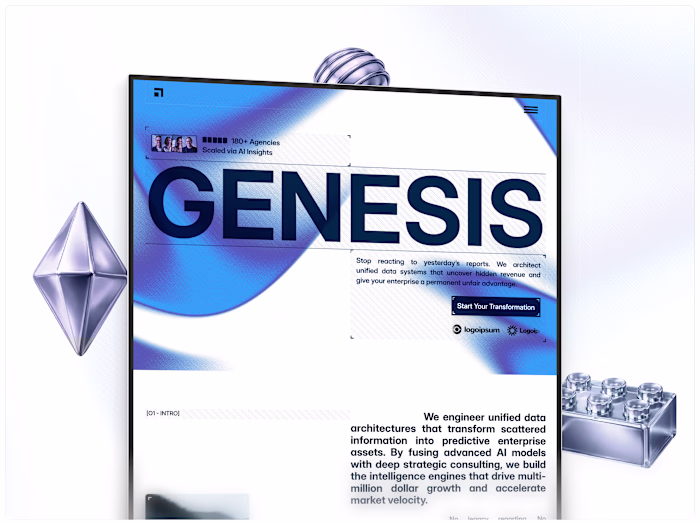 AI-First Data Agency Website Template Design