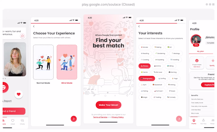 Soulace - Dating App UI/UX