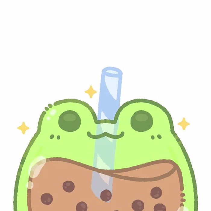 Stacy Lee on Instagram: “boba tea but frog owo #frogart #cutefr…