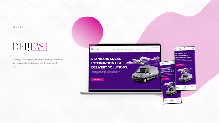 shipping Delivery landing page