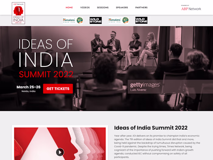 ABP - Ideas of India 2022 Microsite Design