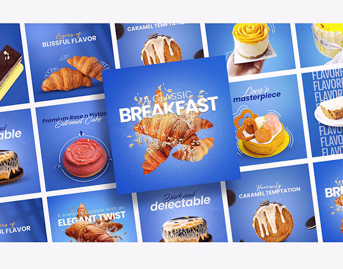 Social Media Posts For Bakery Products.