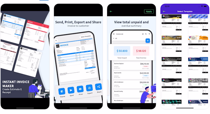 Make business invoices within just 2 taps.I make this app fo...