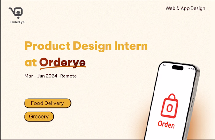 Ordereye - Product Design