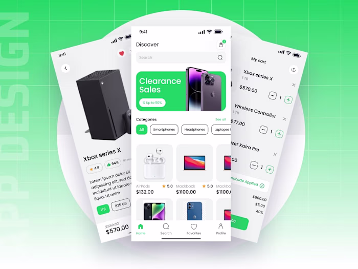Shopping App design