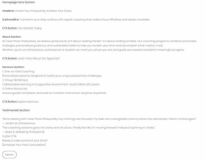 Website Copy