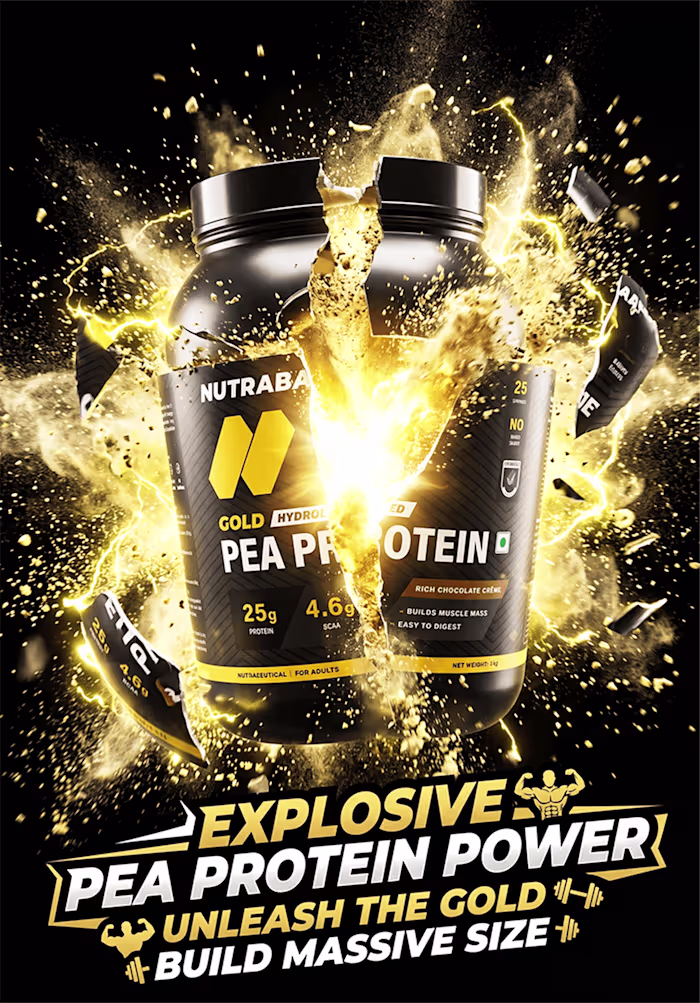 Nutra Bay Protein Powder Product Campaign Post Design
