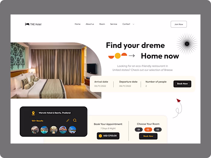 Travel & Hotel Booking Landing Page