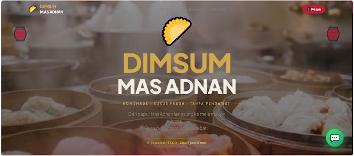 Restaurant Landing Page Design &