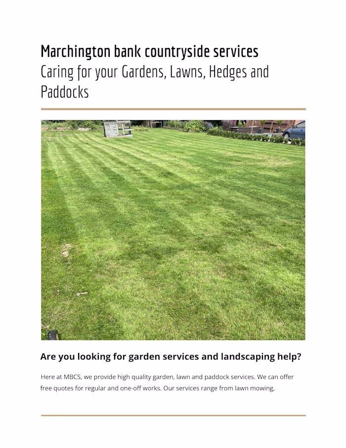 Marchington bank contractors Landscapers