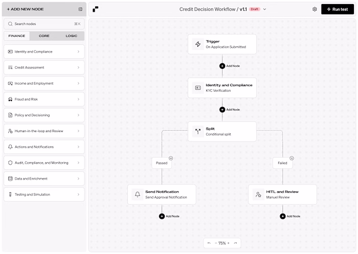 AI Workflow Builder Design for Rekord