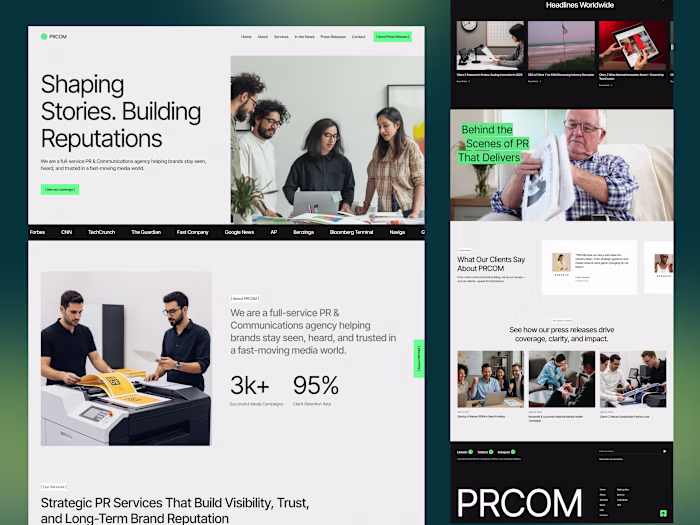 PR & Communication Agency Website Design
