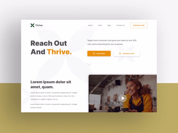 Thrive: Saas Website design