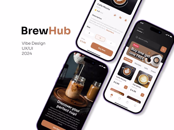 Logo & UX/UI Design for Brewhub: A Coffee Shop’s Digital Experie