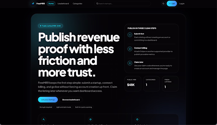 SaaS Startup Revenue Verification Platform