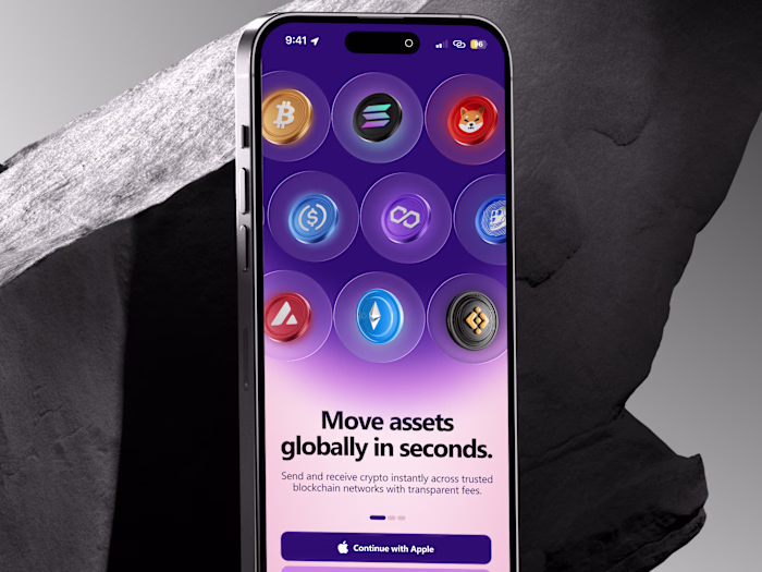 Crypto Mobile App Onboarding Exploration Need a creative app...