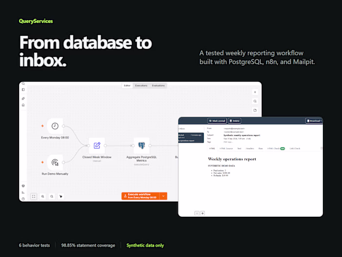 PostgreSQL to Weekly Email Automation