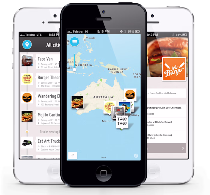 Redesign and development of food truck app
