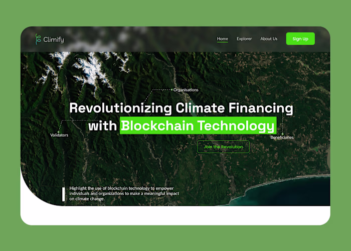 Design Exploration for Climate financing